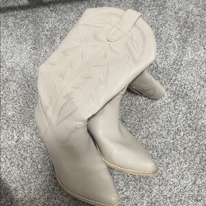 Women's Beige Cowboy Boots